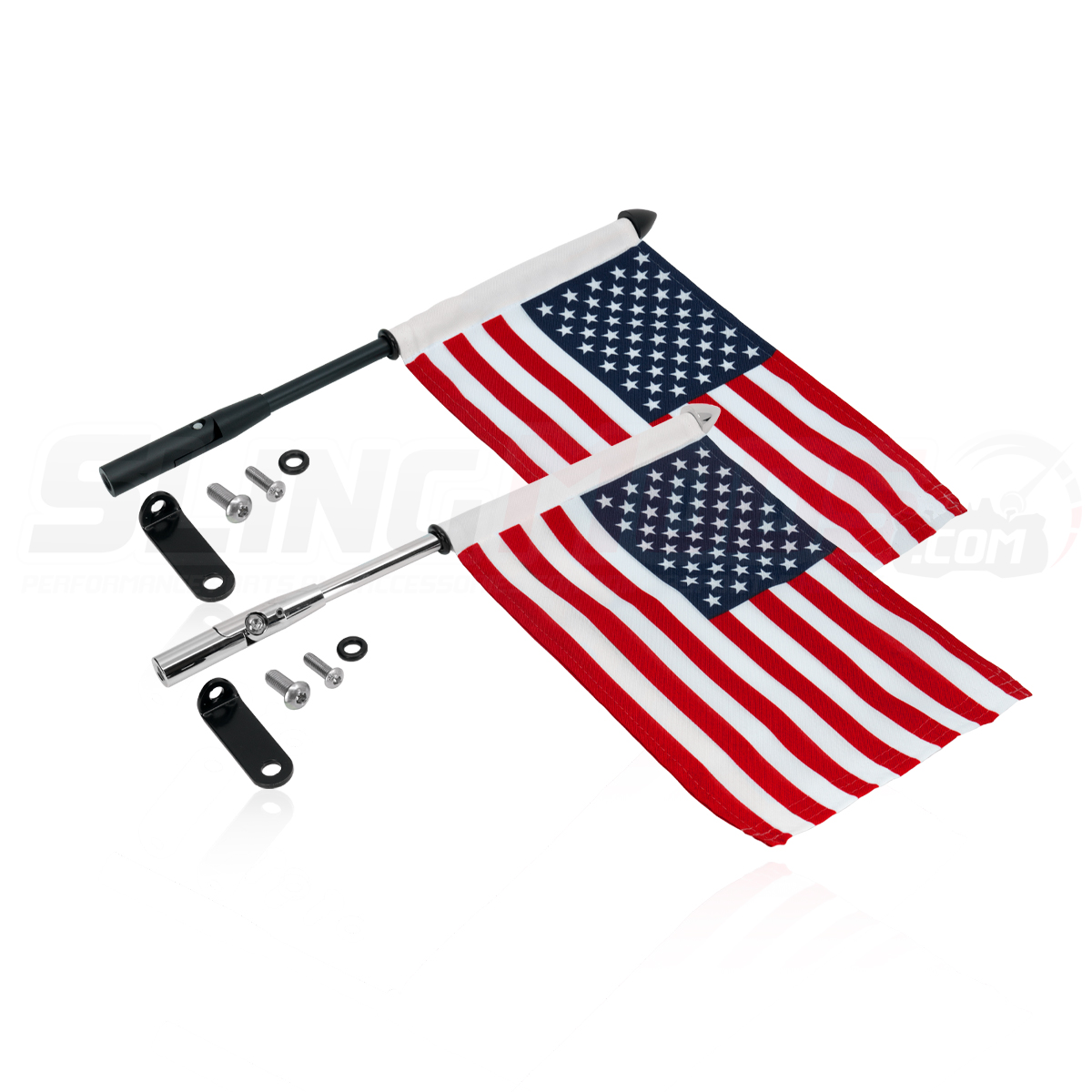 Polaris Slingshot Foldable Flag Pole Kit w/ American Flag by Show Chrome