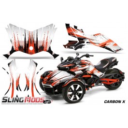 AMR Racing Vinyl Graphics Kit for the Can-Am Spyder F3 / F3S Carbon-X Orange