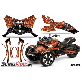 AMR Racing Vinyl Graphics Kit for the Can-Am Spyder F3 / F3S Reaper Orange