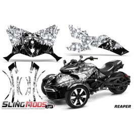 AMR Racing Vinyl Graphics Kit for the Can-Am Spyder F3 / F3S Reaper White