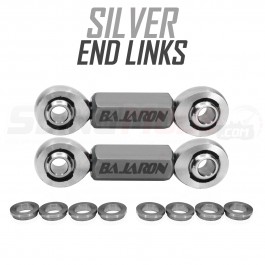 Baja Ron Billet Aluminum Sway Bar End Links for the Can-Am Spyder F3, RT, ST & RS (2013+) (Pair) Silver