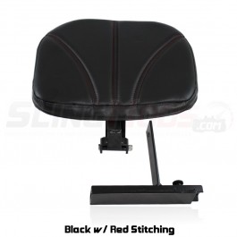 Baker Adjustable Padded Driver Backrest for the Can-Am Spyder F3  Red Stitching