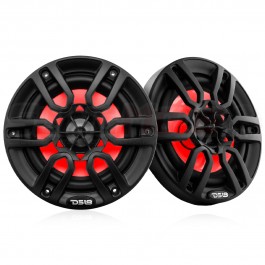 DS18 Hydro NXL Series 6.5" 2-Way Coaxial Marine Speakers With RGB LED Lights (Pair)