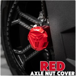 EvolutionR Aluminum Axle Nut Cover for the Polaris Slingshot Red