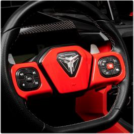 EvolutionR Redline Series Plastic Steering Wheel Trim Kit for the Polaris Slingshot (3 Pieces) (2020+)