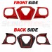 EvolutionR Redline Series Plastic Steering Wheel Trim Kit for the Polaris Slingshot (3 Pieces) (2020+)