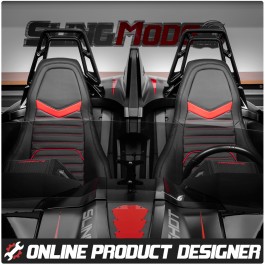F1 / X1 Supreme Series Stripe Pattern Seat Covers for the Polaris Slingshot (Set of 2)