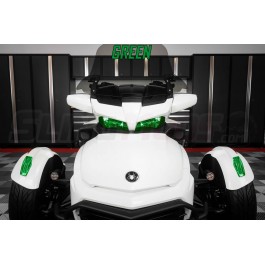 Lamin-X Precut Headlight & Front Fender Light Film Covers for the Can-Am Spyder F3 (4 Piece Kit) (2015-2023) Green