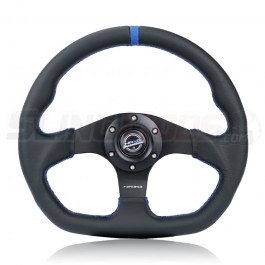 NRG Flat Bottom D-Shape Steering Wheels for the Polaris Slingshot (2015-19) Blue