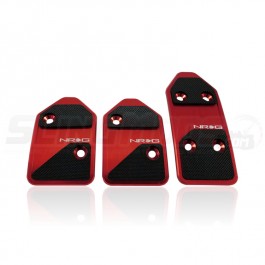 NRG Aluminum Fitted Pedal Covers for the Polaris Slingshot (Set of 3) (2017+) Red