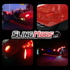 TricLED Red LED Safety Reflectors for the Polaris Slingshot