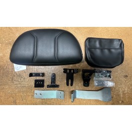 Open Box - Mounted - Show Chrome Adjustable Padded Driver Backrest with Storage Pouch for the Can-Am Spyder RT (2010-19)