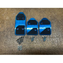 Blemished - NRG Aluminum Fitted Pedal Covers for the Polaris Slingshot (Set of 3) (2017+) Light Blue