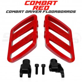Show Chrome Combat Series Adjustable Driver Floorboards for the Can-Am Ryker (Set of 2) Combat Red