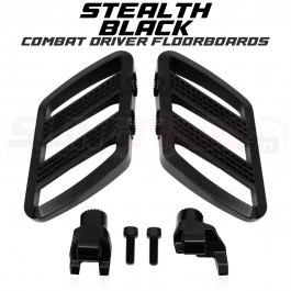 Show Chrome Combat Series Adjustable Driver Floorboards for the Can-Am Ryker (Set of 2) Stealth Black