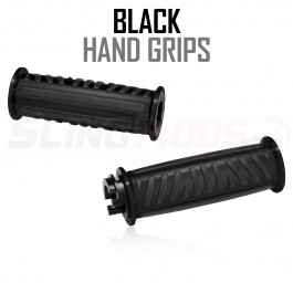 Show Chrome Combat Series Aluminum Hand Grips with Rubber Inlays for the Can-Am Ryker (Pair) Black