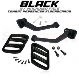 Show Chrome Combat Series Adjustable Passenger Floorboards for the Can-Am Ryker (Set of 2) Black w/ Machined Face