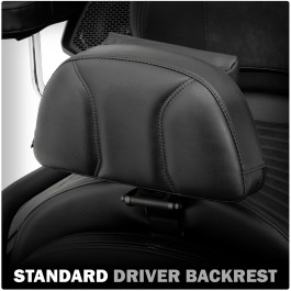 Show Chrome Adjustable Padded Driver Backrest with Storage Pouch for the Can-Am Spyder F3 Standard