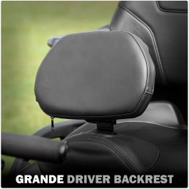 Show Chrome Adjustable Padded Driver Backrest with Storage Pouch for the Can-Am Spyder RT (2010-19) Grande