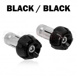 SE Performance Billet Aluminum Handlebar End Caps for the Can-Am Ryker (Pair) Black / Black