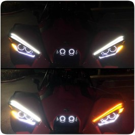 TricLED Upper Brow LED Dual Color Switchbacks w/ Blinker Module for the Polaris Slingshot (2015-2019)