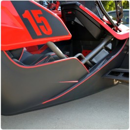 TufSkinz Peel & Stick Side Panel Body Lines Accent Kit for the Polaris Slingshot (8 Pieces)