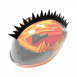 CLEARANCE | Rubber Peel & Stick Staggered Saw Blade Mohawk Spike Strip for use with most Helmets
