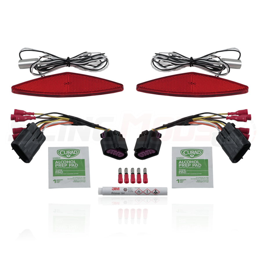 Red Nano LED Saddlebag Marker Lights, Can-AM Spyder RT 10-19, F3 or F3T (pr)