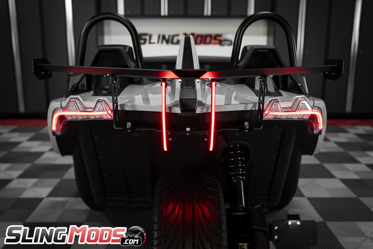 Polaris Slingshot Dual LED Running Light Strips for the GT3-R Rear Wing ...